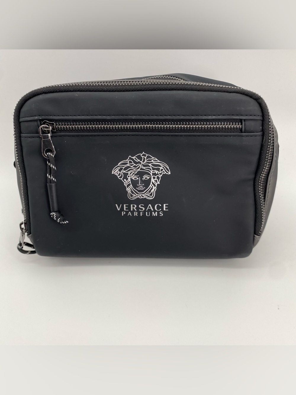 Versace Parfums black cosmetic travel case. See pics for condition